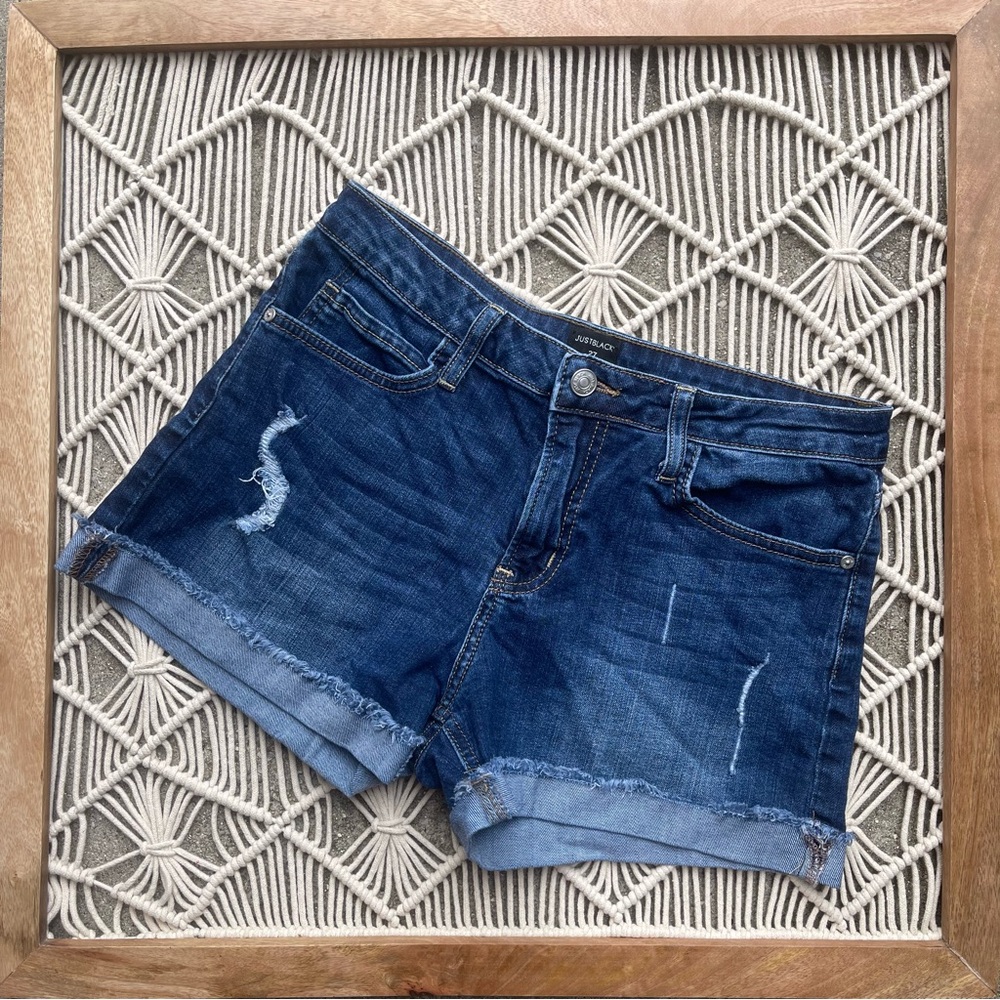 Just Black Distressed Jean Shorts Size 27